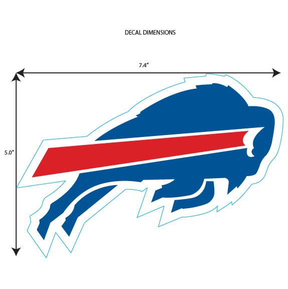 Siskiyou NFL Siskiyou Sports Fan Shop Buffalo Bills Auto Decal 8 inch sheet Team Color - Image 4